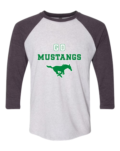 Myers Park Mustangs Go Team Men's Baseball T-Shirt
