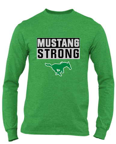 Myers Park Mustangs Strong #1 Men's LS T-Shirt