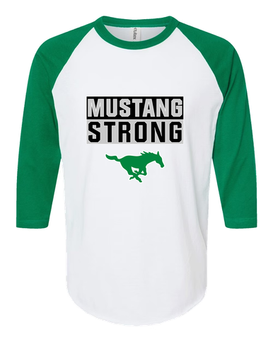 Myers Park Mustangs Strong #1 Men's Baseball T-Shirt