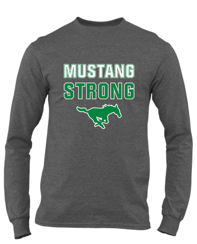 Myers Park Mustangs Strong #2 Men's LS T-Shirt