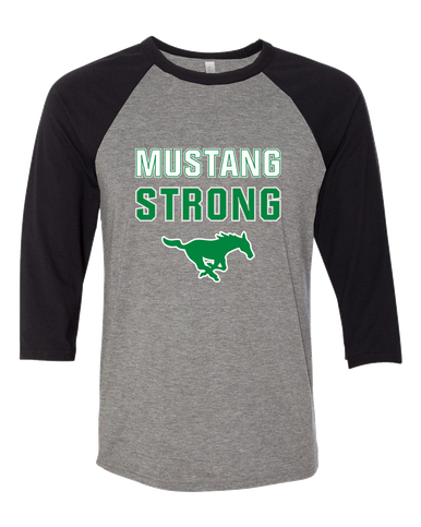 Myers Park Mustangs Strong #2 Women's Baseball T-Shirt