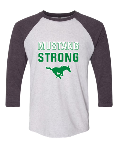 Myers Park Mustangs Strong #2 Men's Baseball T-Shirt