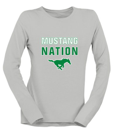 Myers Park Mustangs Nation #2 Women's Premium LS T-Shirt