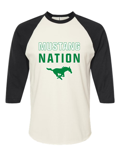 Myers Park Mustangs Nation #2 Women's Baseball T-Shirt