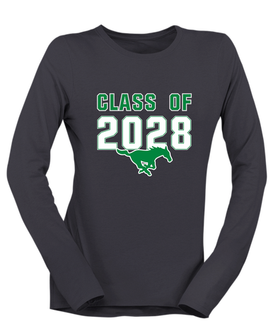 Myers Park Mustangs Class of 2028 Women's LS T-Shirt