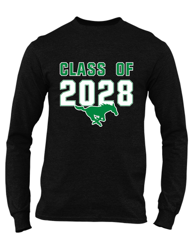 Myers Park Mustangs Class of 2028 Men's LS T-Shirt