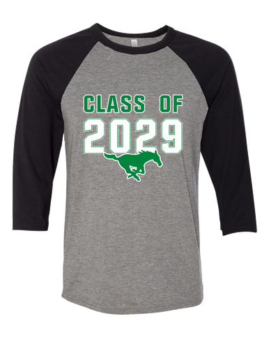 Myers Park Mustangs Class of 2029 Women's Baseball T-Shirt