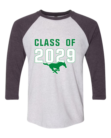 Myers Park Mustangs Class of 2029 Men's Baseball T-Shirt