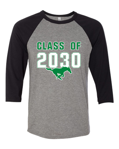 Myers Park Mustangs Class of 2030 Men's Baseball T-Shirt