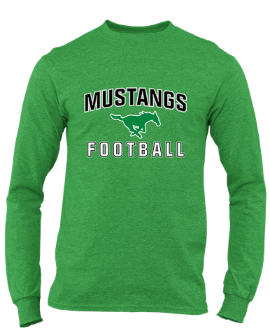 Myers Park Mustangs Football #1 Men's LS T-Shirt