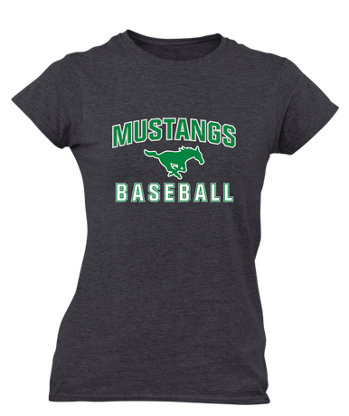 Myers Park Mustangs Baseball #1 Women's SS T-Shirt