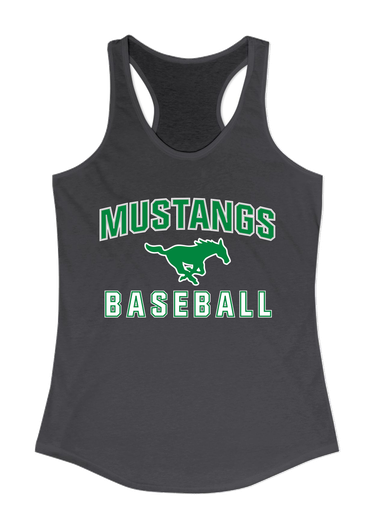 Myers Park Mustangs Baseball #1 Women's Tank Top