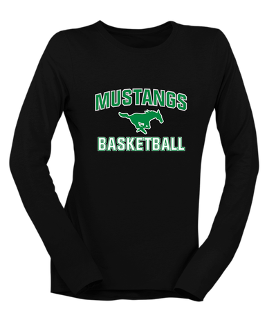 Myers Park Mustangs Basketball #1 Women's Premium LS T-Shirt