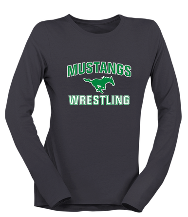 Myers Park Mustangs Wrestling Women's Premium LS T-Shirt
