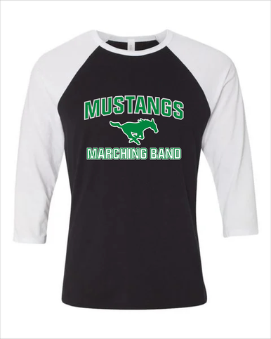 Myers Park Mustangs Marching Band Men's Baseball T-Shirt