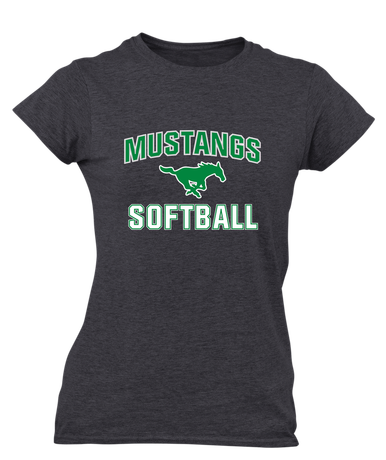 Myers Park Mustangs Softball #1 Women's SS T-Shirt