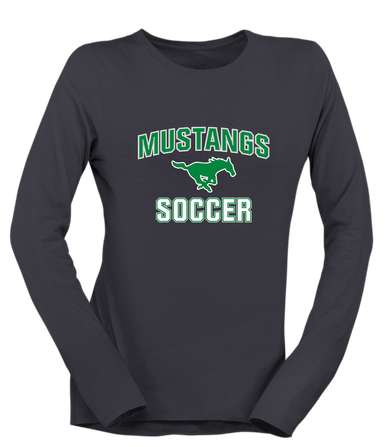 Myers Park Mustangs Soccer #1 Women's Premium LS T-Shirt