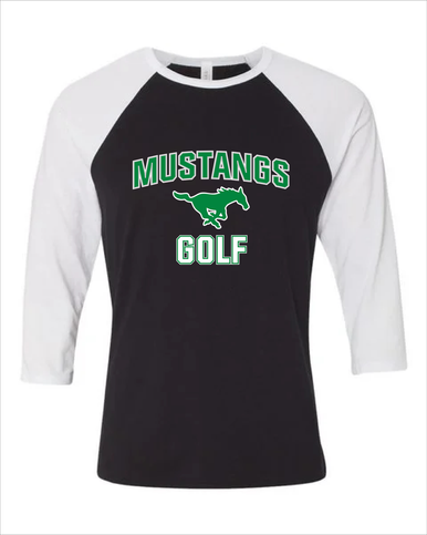 Myers Park Mustangs Golf Men's Baseball T-Shirt