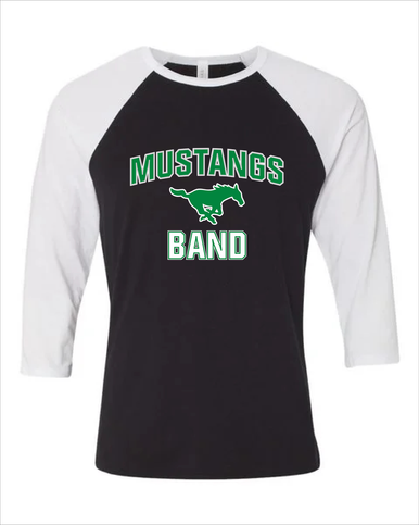 Myers Park Mustangs Band # 1 Women's Baseball T-Shirt