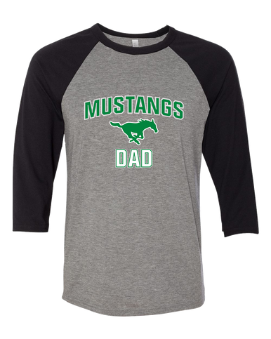 Myers Park Mustangs Dad Men's Baseball T-Shirt