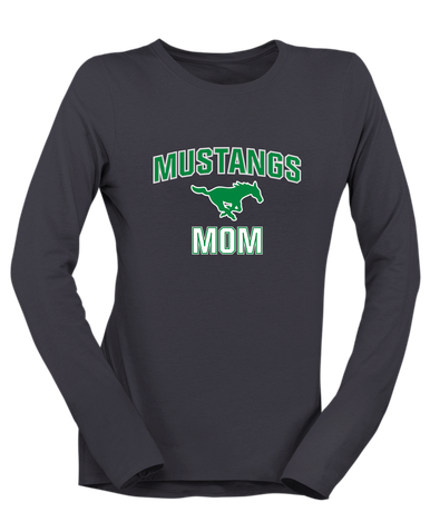 Myers Park Mustangs Mom Women's LS T-Shirt