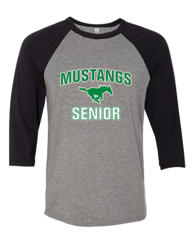 Myers Park Mustangs Senior #1 Women's Baseball T-Shirt