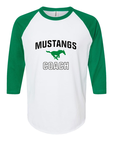 Myers Park Mustangs Coach Men's Baseball T-Shirt