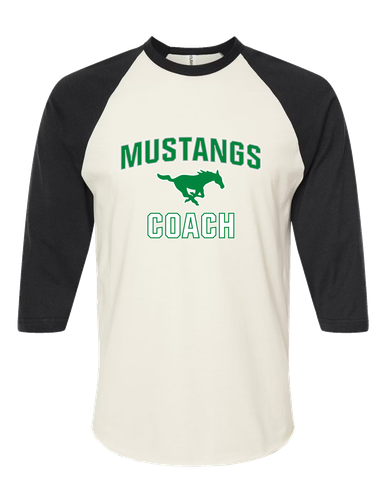 Myers Park Mustangs Coach Women's Baseball T-Shirt