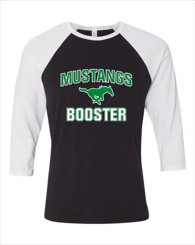 Myers Park Mustangs Booster Women's Baseball T-Shirt