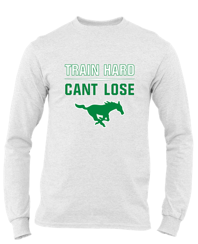 Myers Park Mustangs Train Hard, Can't Lose Men's LS T-Shirt