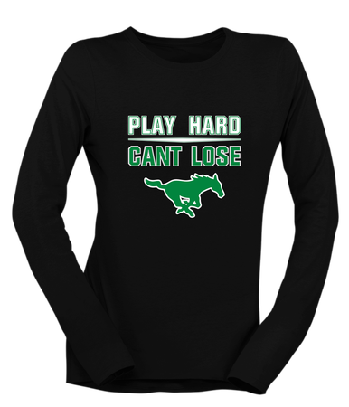 Myers Park Mustangs Play Hard, Can't Lose Women's Premium LS T-Shirt