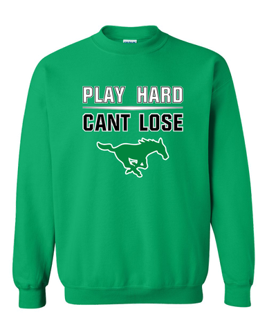 Myers Park Mustangs Play Hard, Can't Lose Men's Sweatshirt