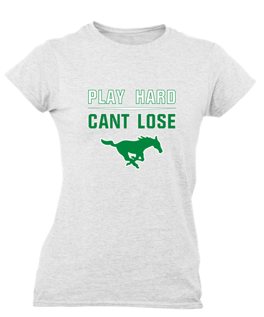 Myers Park Mustangs Play Hard, Can't Lose Women's SS T-Shirt