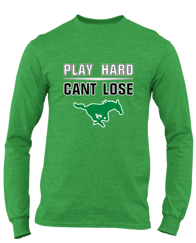 Myers Park Mustangs Play Hard, Can't Lose Men's LS T-Shirt