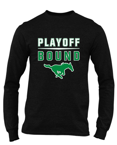 Myers Park Mustangs Playoff Bound Men's LS T-Shirt