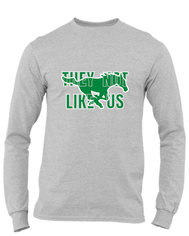 Myers Park Mustangs They Not Like Us #2 Men's LS T-Shirt