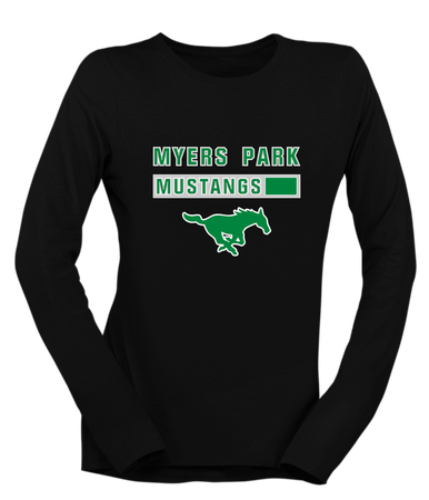 Myers Park Mustangs Mascot #7 Women's Premium LS T-Shirt