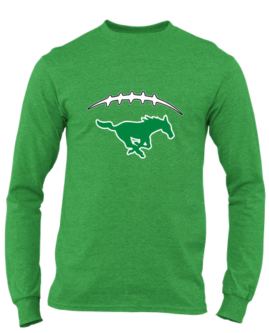Myers Park Mustangs Football #2 Men's LS T-Shirt