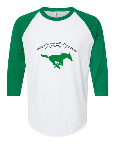 Myers Park Mustangs Football #2 Men's Baseball T-Shirt