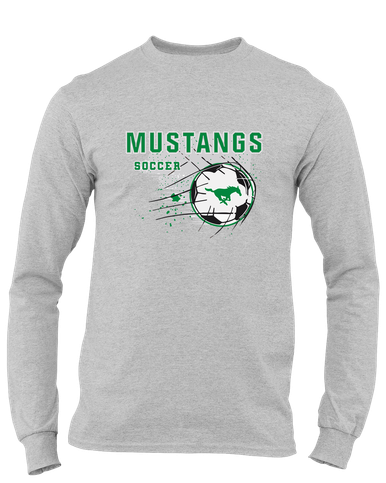Myers Park Mustangs Soccer #2 Men's LS T-Shirt