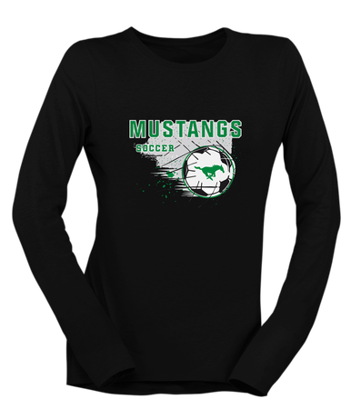 Myers Park Mustangs Soccer #2 Women's Premium LS T-Shirt