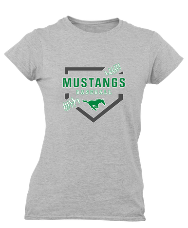 Myers Park Mustangs Baseball #2 Women's Premium SS T-Shirt
