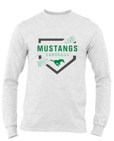 Myers Park Mustangs Baseball #2 Men's LS T-Shirt