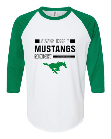 Myers Park Mustangs Mindset Men's Baseball T-Shirt