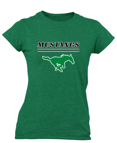 Myers Park Mustangs Mascot #8 Women's Premium SS T-Shirt