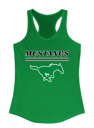 Myers Park Mustangs Mascot #8 Women's Tank Top