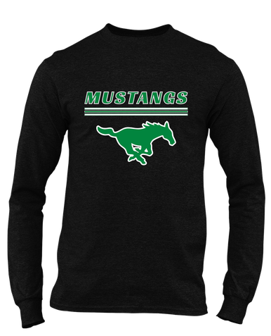 Myers Park Mustangs Mascot #8 Men's LS T-Shirt