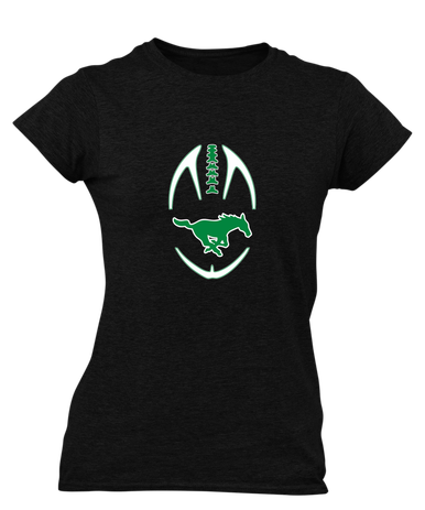 Myers Park Mustangs Football #4 Women's SS T-Shirt