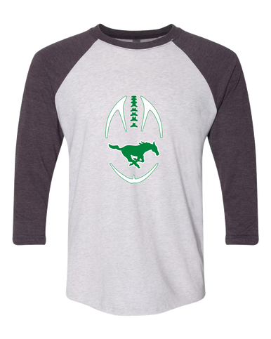 Myers Park Mustangs Football #4 Men's Baseball T-Shirt