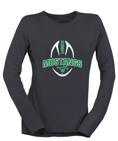 Myers Park Mustangs Football #5 Women's LS T-Shirt